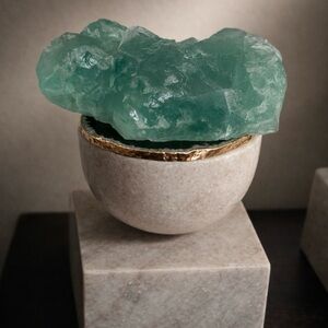 Green Raw Fluorite Crystal Display Piece